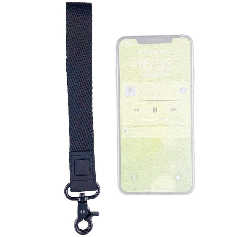 DQL Men Black Wrist lanyard for keys, Wallets, Key wristlet keychain, business style short lanyards, hand ID Badge Holder(BLACK) - Image 3